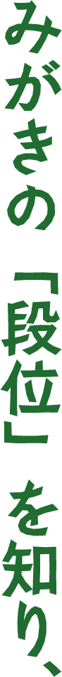 みがきの「段位」を知り、